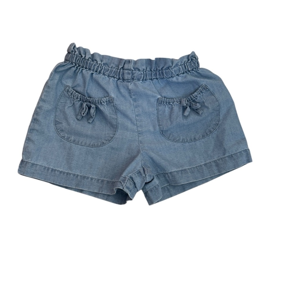 Blue Denim Shorts with Pockets